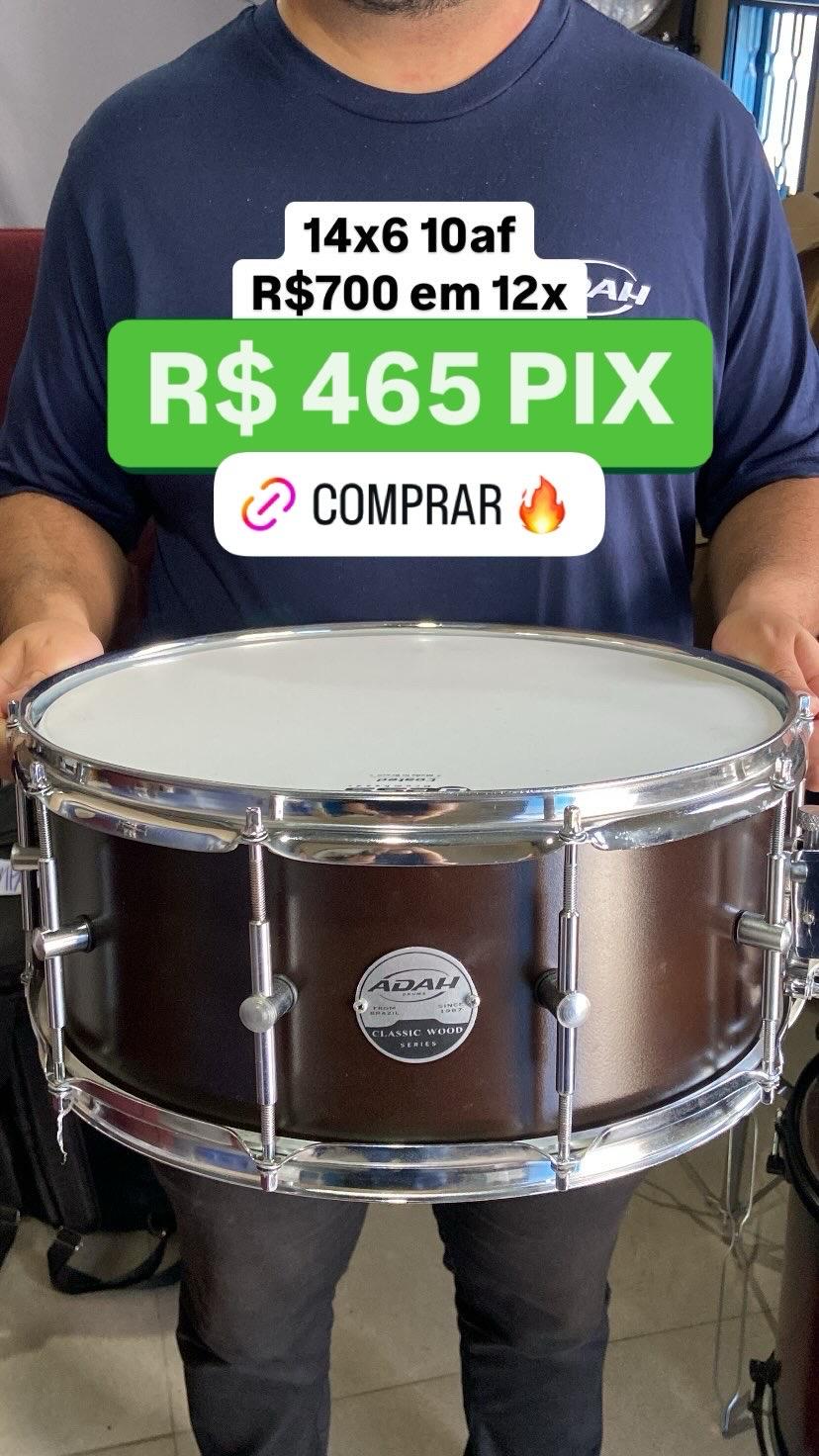 Caixa Classic Wood 14"x6" 10AF - Acabamento Dark Brown Classic