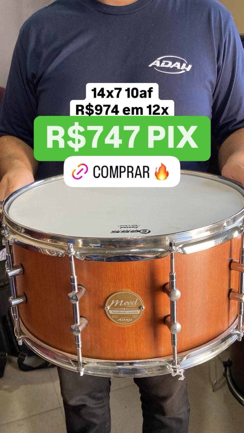 Caixa Meed Series 14"x7" 10AF - Acabamento Natural Old Vintage