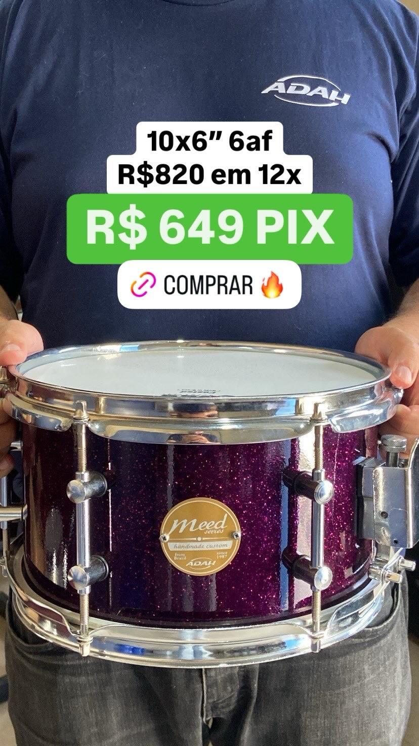 Caixa Meed Series 10"x6" 6AF - Roxo com Sparkle Rosado Holográfico